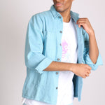 Powder Blue Utility Jacket - Liquor n Poker