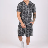 Retro Aztec Black & White Shirt - Liquor n Poker