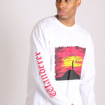 Safari Printed White Long Sleeve Top - Liquor n Poker