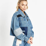 Vagabond Patchwork Denim Jacket - Liquor n Poker