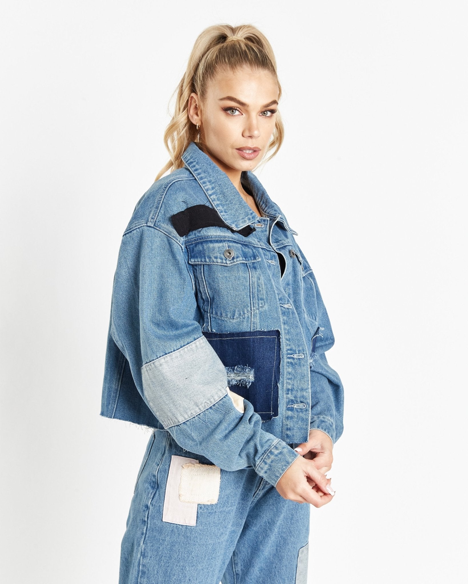 Vagabond Patchwork Denim Jacket - Liquor n Poker