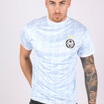 Vintage Football Shirt Members Only Club Jersey In Baby Blue - Liquor n Poker
