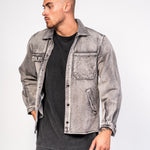Washed Grey Shacket - Liquor n Poker